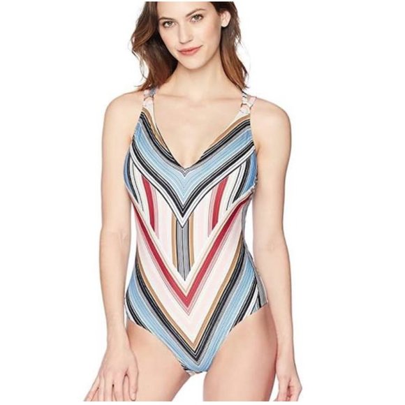 Coastal Blue Other - NWT Coastal Blue Striped One Piece Swimsuit - XL